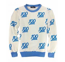 Women's Funny Sweaters Emojis 100 Pullover 3D Sweatshirt